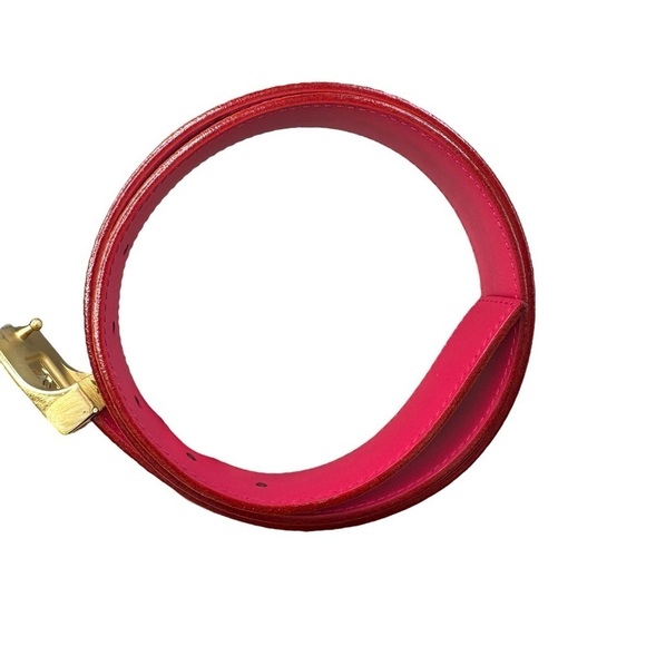 Authentic Louis Vuitton White Multicolor Murakami & Pink Leather & Gold Belt - Picture 11 of 15